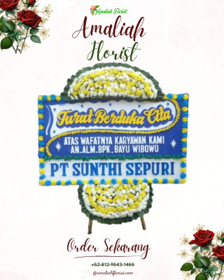 Papan Bunga Duka di Olo